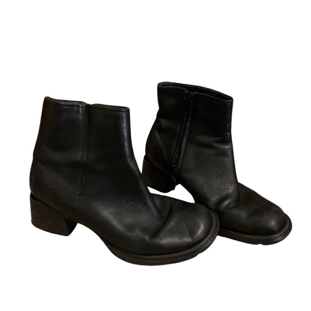 Black timberland ankle boots